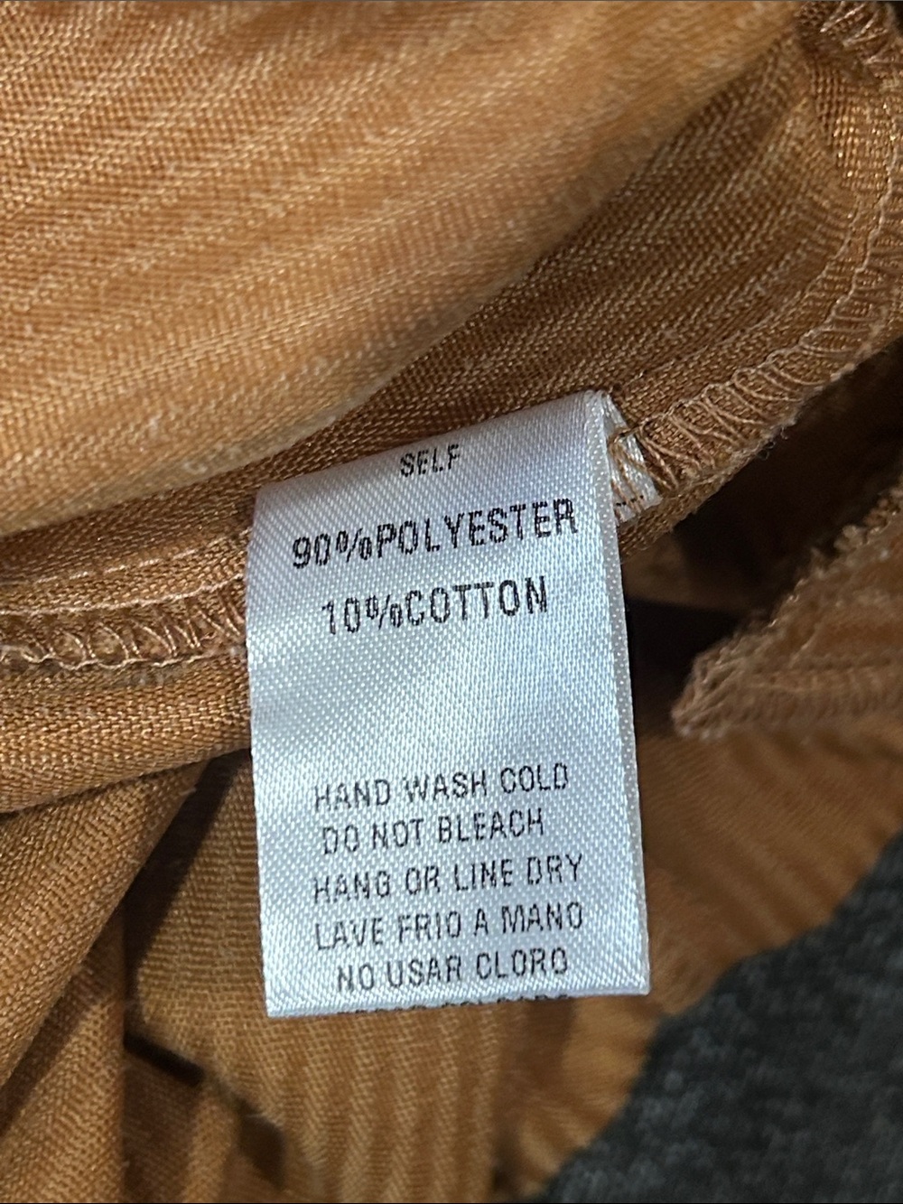 Easel Los Angelos Tan Corduroy Elastic Waist and ankle Pants with pockets, sz S - Picture 7 of 7